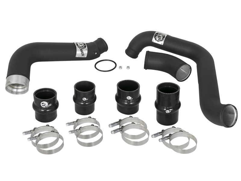 BladeRunner 3 IN & 3-1/2 IN Aluminum Hot and Cold Charge Pipe Kit Black