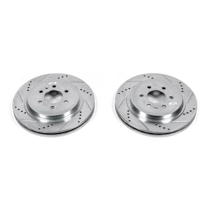Power Stop 04-09 Cadillac SRX Rear Evolution Drilled & Slotted Rotors - Pair thumbnail 2