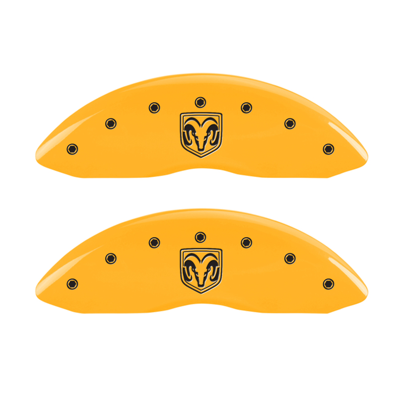 MGP 4 Caliper Covers Engraved Front Ram Rear Ramhead Yellow Finish Black Char 2006 Dodge Durango thumbnail 5