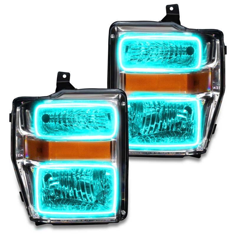 Oracle 08-10 Ford F250/350 Pre-Assembled Halo Headlights- Chrome Housing - w/o Controller thumbnail 7