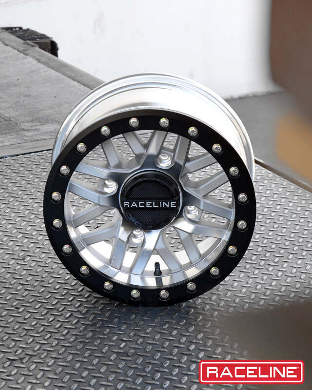 Raceline A91MA Ryno 14x7in/4x137 BP/10mm Offset/110.18mm Bore - Machined & Black Ring Beadlock Wheel thumbnail 7