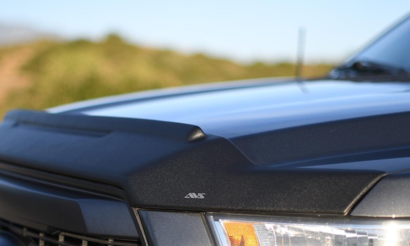 AVS 16-18 Nissan Titan XD Aeroskin II Textured Low Profile Hood Shield - Black thumbnail 9