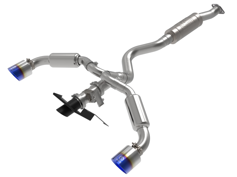 aFe 23-24 Toyota GR Corolla L3 1.6L (t) Gemini XV 3in to 2-1/2in Cat Back Exhaust w/ Blue Flame Tips thumbnail 8