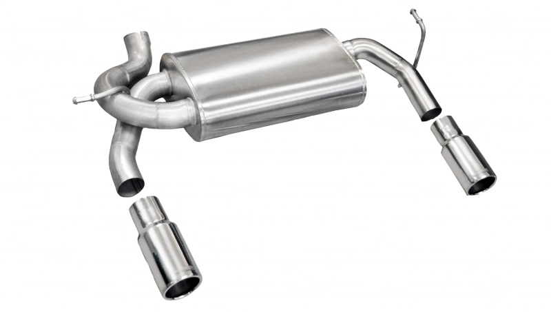 Corsa 2007-2011 Jeep Wrangler 3.8L/12-14 Wrangler 3.6L Polished Sport Axle-Back Exhaust thumbnail 2