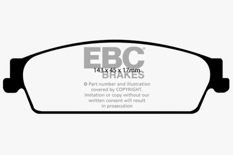 EBC Extra Duty Rear Brake Pads | 11-13 Infiniti QX56 5.6 main image 0