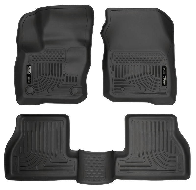 Husky Liners 2016 Ford Focus Weatherbeater Front and 2nd Seat Floor Liners - Black thumbnail 5