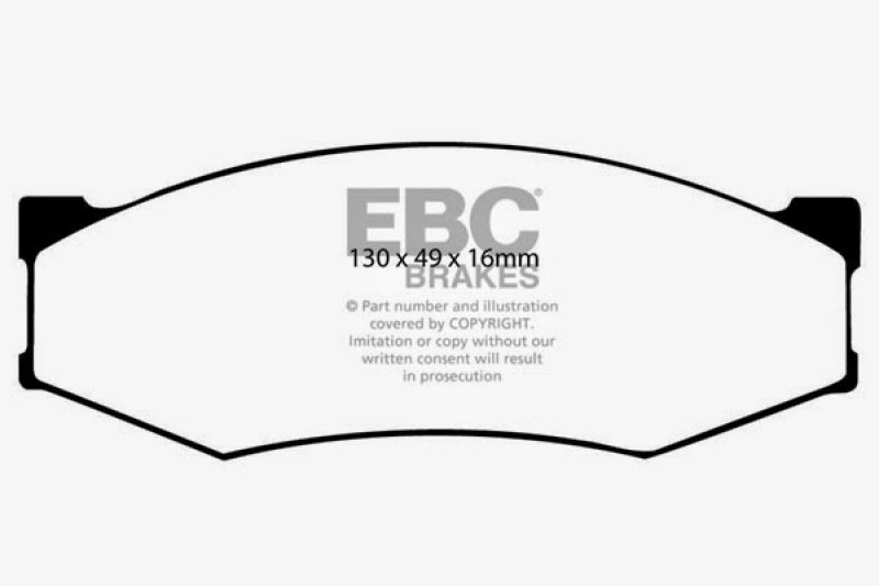 EBC Greenstuff Passenger Car Organic Brake Pads DP2538 Pads, Greenstuff, Organic, Front, Infiniti, for Nissan, Set thumbnail 3