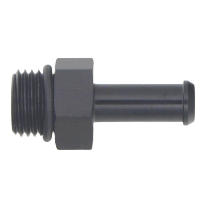 DeatschWerks 6AN ORB Male to 5/16in Male Barb Fitting (Incl O-Ring) - Anodized Matte Black thumbnail 2