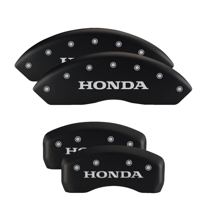 MGP 4 Caliper Covers Engraved Front & Rear Vtech Black finish silver ch thumbnail 6