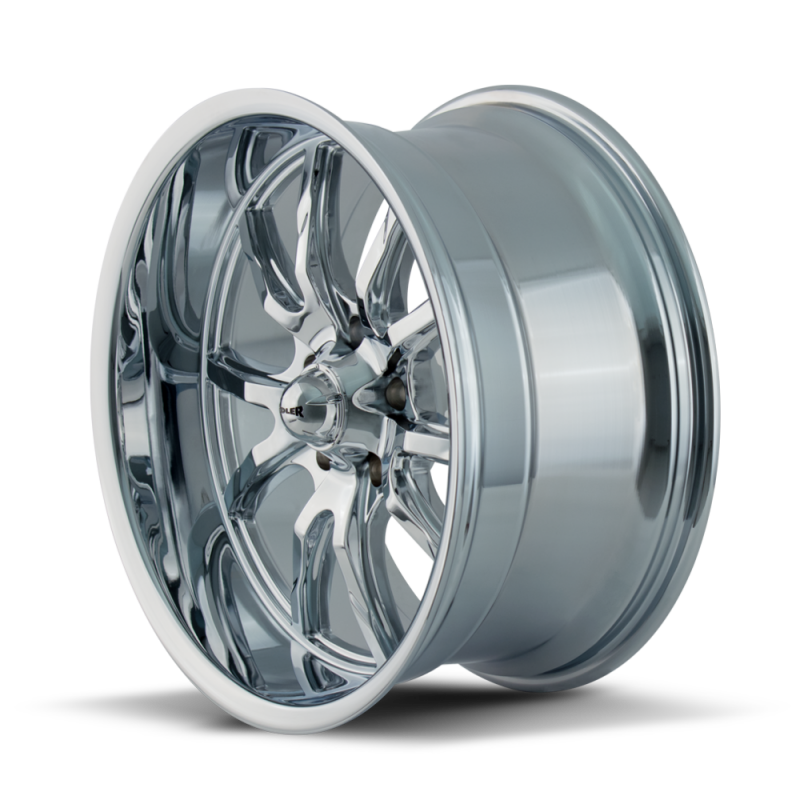 Ridler 650 17x7 / 5x114.3 BP / 0mm Offset / 83.82mm Hub Chrome Wheel