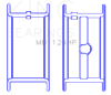 King Engine Bearings General Motors BIG BLOCK 369-502 GEN IV, V, VI - FLANGED BRG Main Bearing Set thumbnail 3