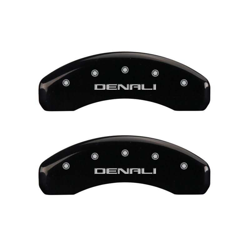 MGP 4 Caliper Covers Engraved Front & Rear Denali Black finish silver ch thumbnail 9