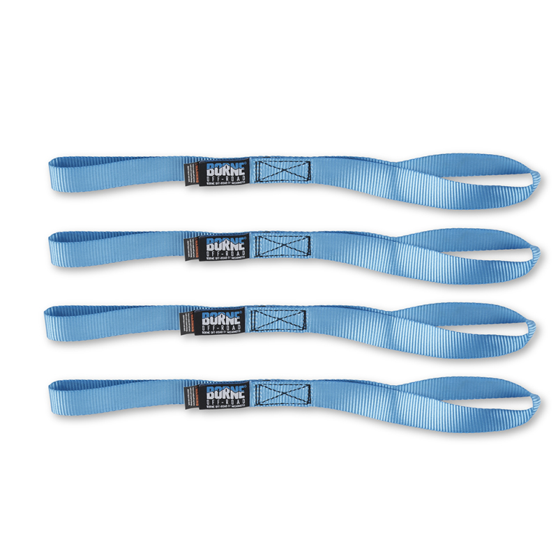 Borne Off-Road Medium-Duty Ratchet Tie-Down Kit (4-Pack) Blue thumbnail 8