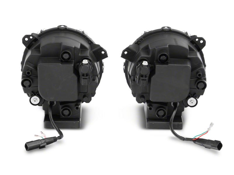 Raxiom 18-23 Jeep Wrangler JL Axial Series 9-In LED Angel Eye Headlights- Black Housing (Clear Lens) thumbnail 8