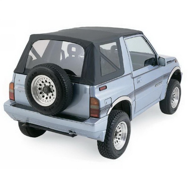 Rampage 1988-1994 Geo Tracker Soft Top OEM Replacement - Black Denim thumbnail 3