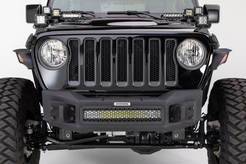 Go Rhino 07-20 Jeep Wrangler JL/JLU/JK/JKU/Gladiator JT Rockline Front Stubby Bumper thumbnail 9