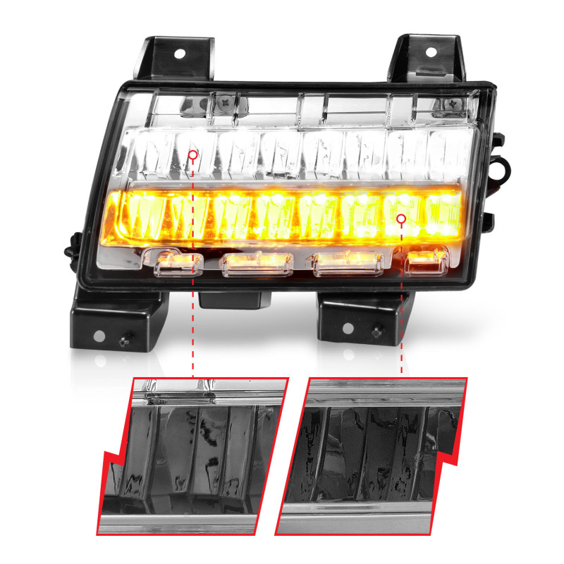 2018-2021 Jeep Wrangler LED Side Markers Chrome Housing Clear Lens w/ Sequential Signal - Image 10