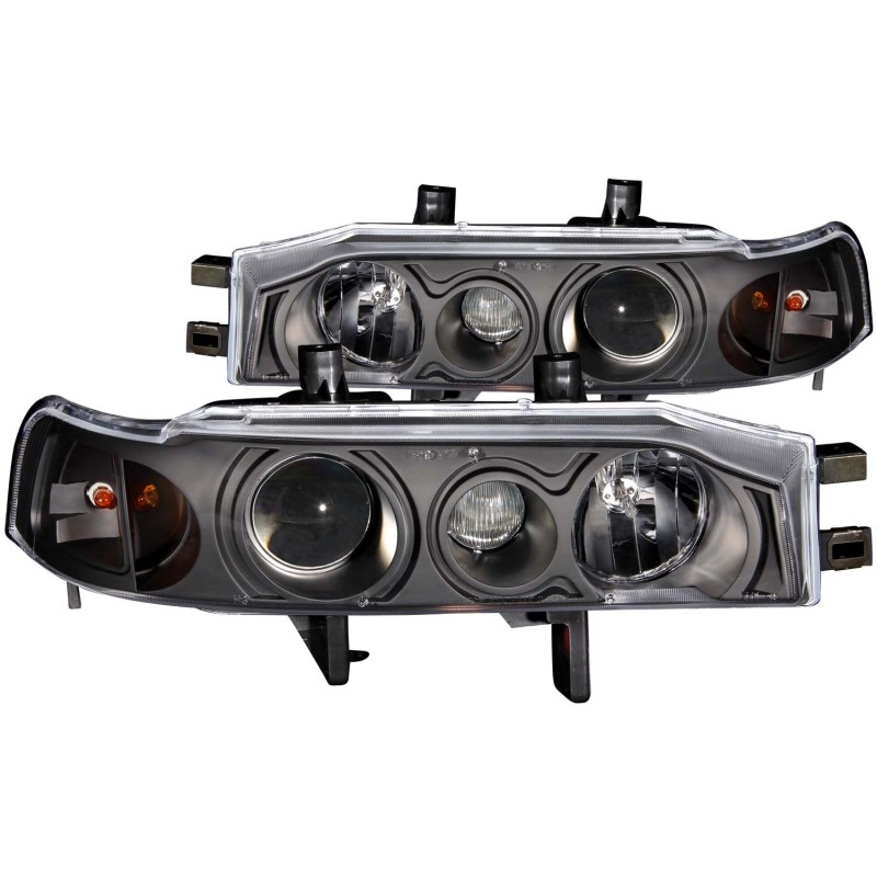 ANZO 1990-1993 Honda Accord Projector Headlights w/ Halo Black 1pc thumbnail 4