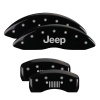 MGP 4 Caliper Covers Engraved Front JEEP Engraved Rear JEEP Grill logo Black finish silver ch thumbnail 8