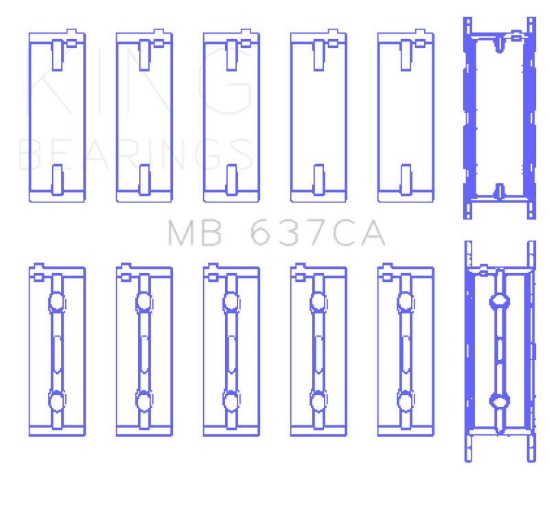 King Engine Bearings BMW S85B50A Main Bearing Set (Size .25) thumbnail 4