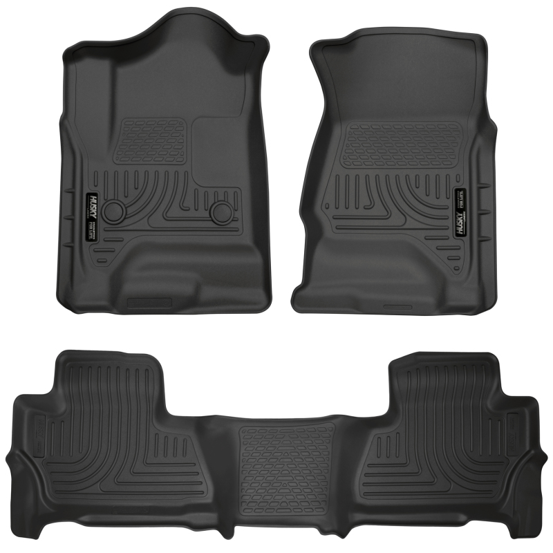 Husky Liners 2015 Chevy/GMC Suburban/Yukon XL WeatherBeater Combo Black Front&2nd Seat Floor Liners thumbnail 2