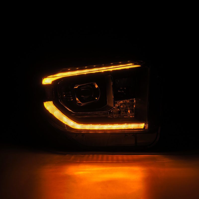 AlphaRex 14-21 Toyota Tundra LUXX-Series LED Proj Headlights Blk w/Actv Light & Seq. Sig + DRL thumbnail 6