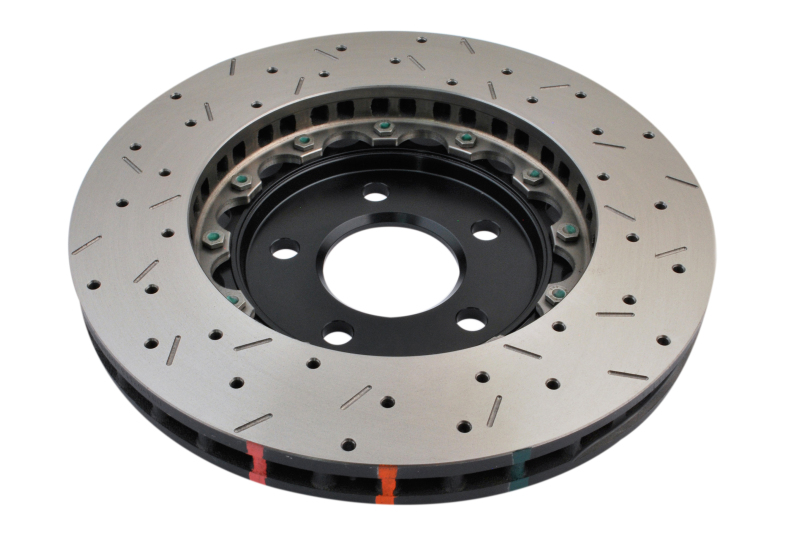 DBA HD Series 5000XS Brake Rotors for 2005-2014 MUSTANG - DBA52113BLKXS Rotor, 5000XS, Vented, Cross-Drilled and Slotted Surface, Iron, Black Painted, Ford, Front, Each thumbnail 2