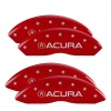 MGP 4 Caliper Covers Engraved Front & Rear Acura Red finish silver ch thumbnail 8