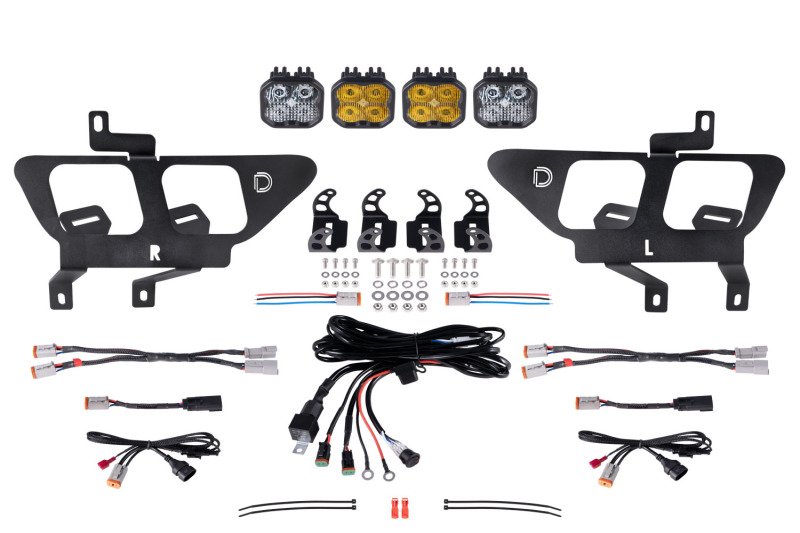 Diode Dynamics 21-22 Ford F-150 SS3 LED Fog Pocket Kit - Yellow Sport thumbnail 2