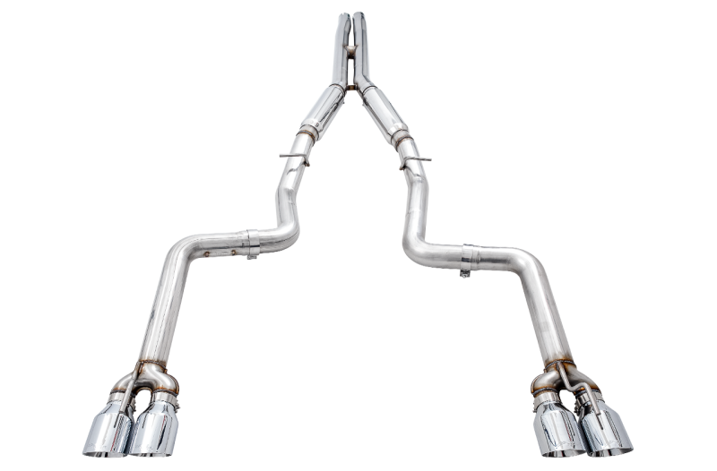 AWE Tuning 2015+ Dodge Challenger 6.4L/6.2L SC Track Edition Exhaust - Quad Chrome Silver Tips thumbnail 4