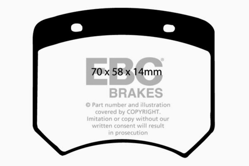 EBC 70-73 Rover Mini 1275 (10in Wheels) Greenstuff Front Brake Pads thumbnail 2
