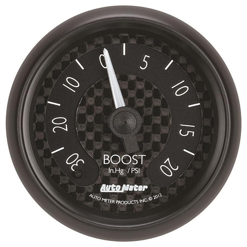 Autometer GT Series 52mm Mechanical 30 In Hg/20 psi Vacuum/Boost Gauge