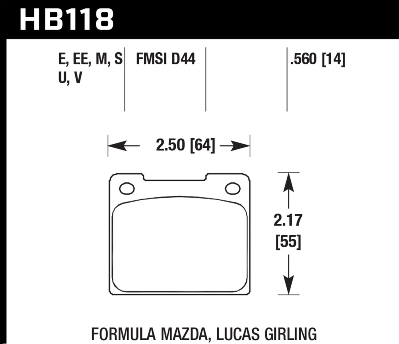 Hawk Alcon 4R-Type / Alcon R-Type (Short Profile) Blue 9012 Race Brake Pads thumbnail 6