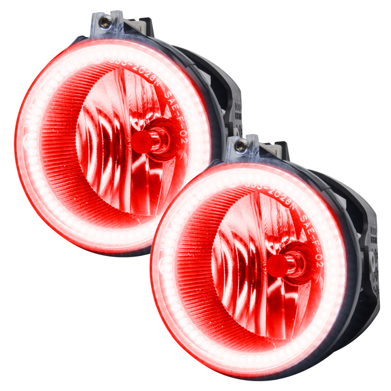 Oracle Dodge Challenger 08-14 LED Waterproof Fog Halo Kit - Red