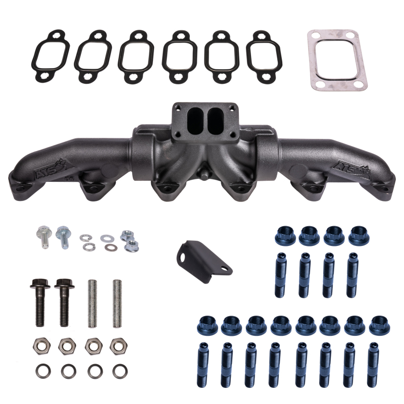 ATS Diesel 98.5-02 5.9L Cummins T3 3-Piece Pulse Flow Exhaust Manifold Kit w/ Gaskets & Hardware