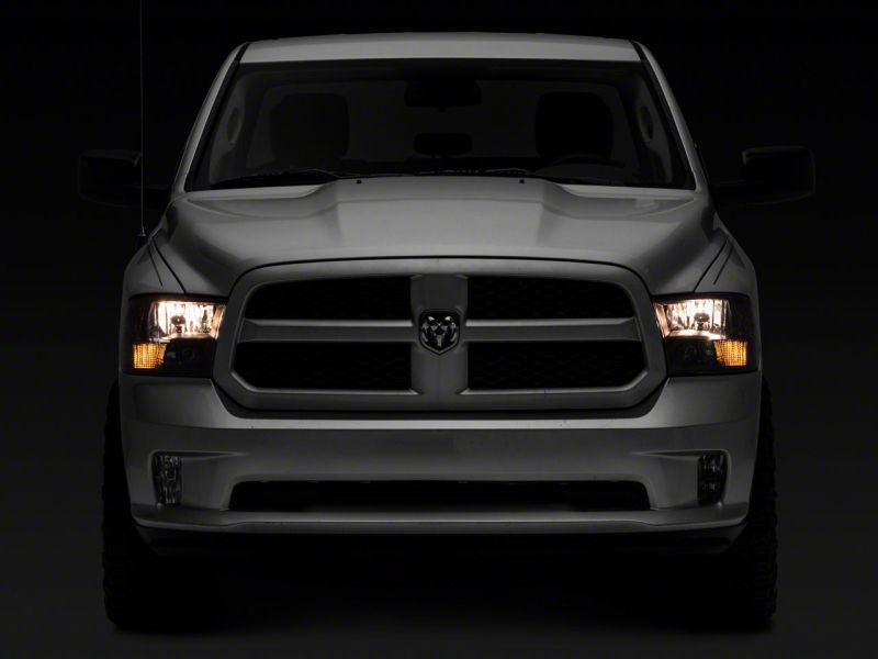 Raxiom 09-18 Dodge RAM 1500 Axial Series Euro Style Headlights w/ Dual Bulb Blk Housing (Clear Lens) thumbnail 5