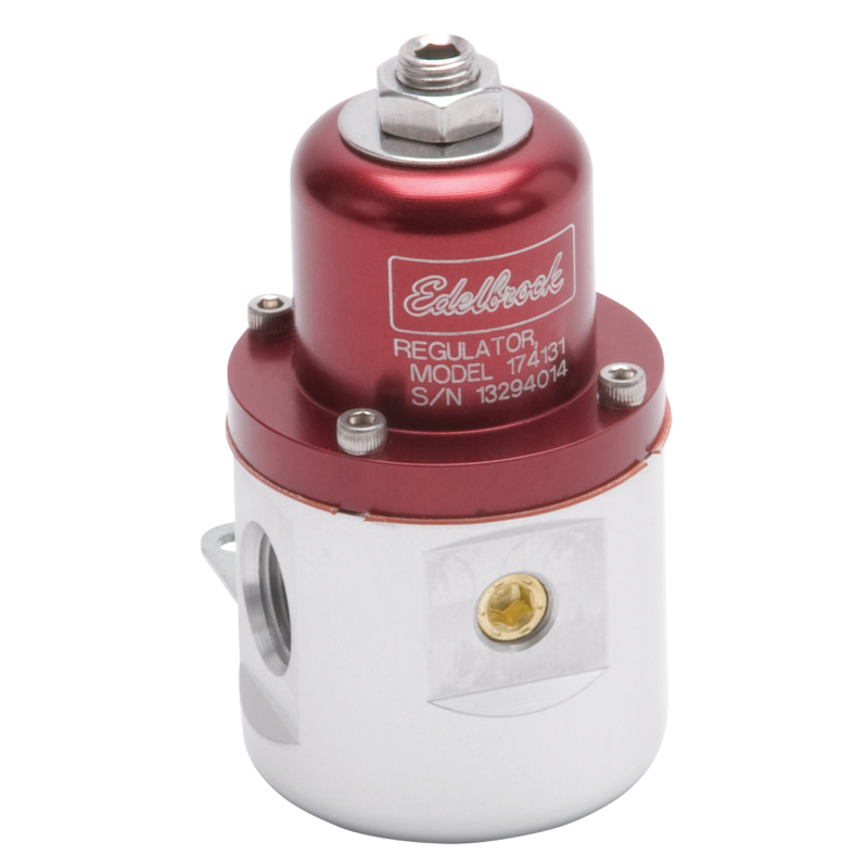 Edelbrock Fuel Pressure Regulator Carbureted 160 GPH 5-10 PSI 3/8In In/Out 3/8In Return Red/Clear thumbnail 2