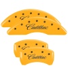 MGP 4 Caliper Covers Engraved Front & Rear Cursive/Cadillac Yellow finish black ch thumbnail 8