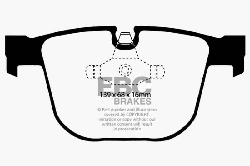 EBC 08-10 BMW M3 4.0 (E90) Ultimax2 Rear Brake Pads thumbnail 5