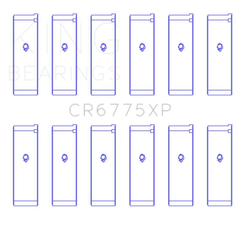 King Engine Bearings Nissan VQ35DE Performance Rod Bearing Set - Size STDX thumbnail 2