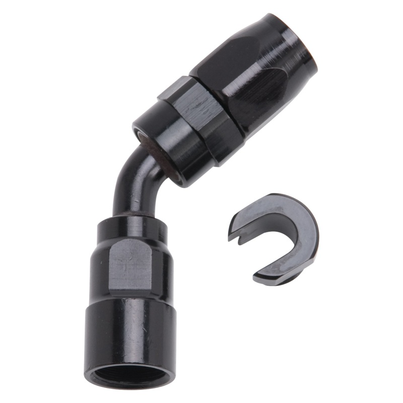 Russell Performance 3/8in SAE Quick Disc Female to -6 Hose Black 45 Degree Hose End thumbnail 9