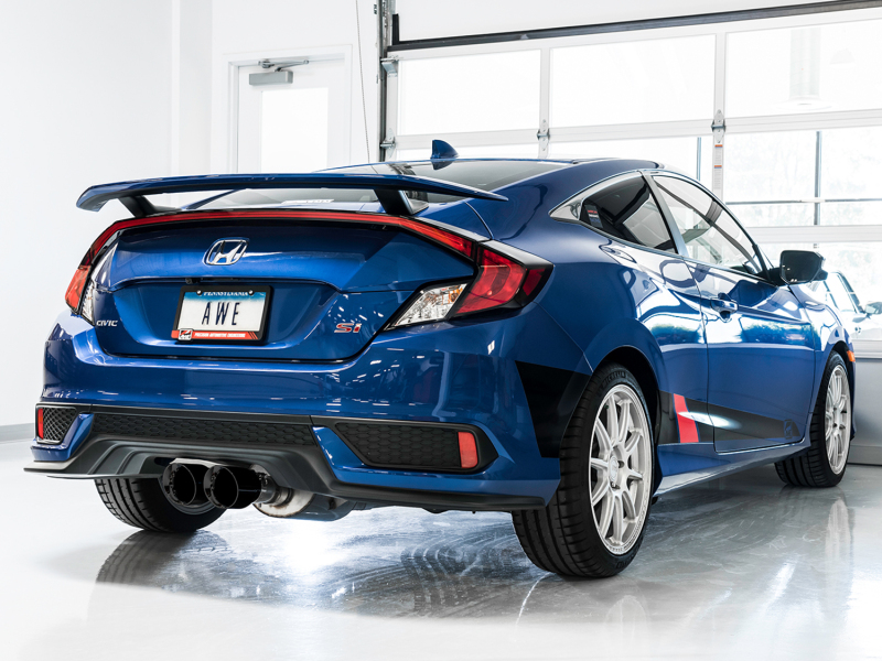 AWE Tuning 2016+ Honda Civic Si Track Edition Exhaust w/Front Pipe & Dual Diamond Black Tips thumbnail 4
