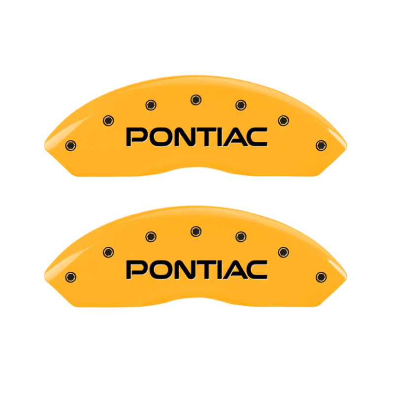 MGP 4 Caliper Covers Engraved Front Pontiac Rear Gxp Yellow Finish Black Char 2007 Pontiac Solstice thumbnail 4