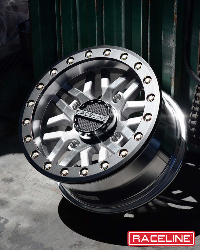 Raceline A91MA Ryno 14x7in/4x137 BP/10mm Offset/110.18mm Bore - Machined & Black Ring Beadlock Wheel thumbnail 8