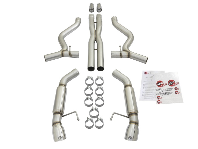 aFe MACH Force XP 3in Aggressive Toned Cat-Back Exhausts w/ Polished Tips 15-17 Ford Mustang V6/V8 thumbnail 4