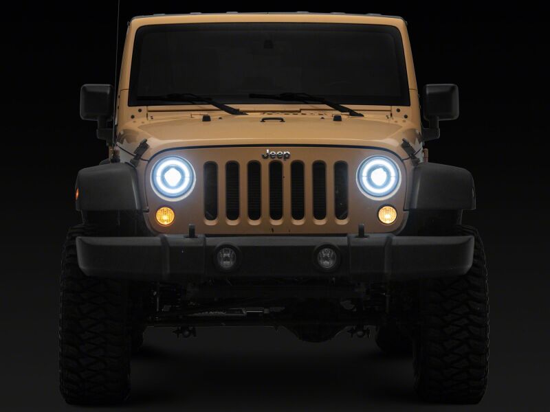 Raxiom 18-26 Jeep Wrangler JL/ 20-26 Gladiator JT HiOutput LED Hlights/Angel Eye DRL-Blk-Clear Lens thumbnail 2