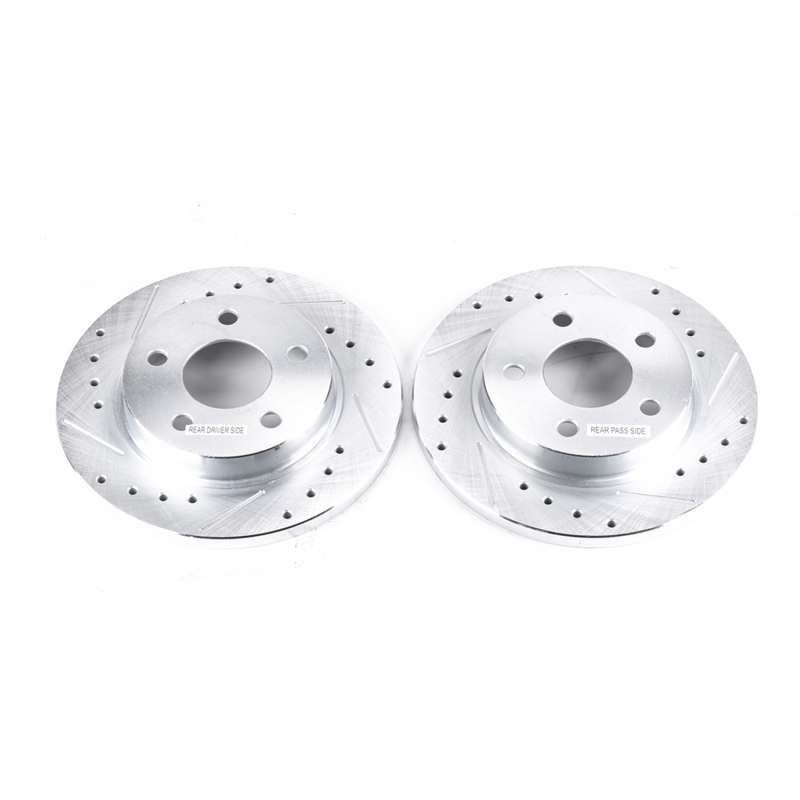 Power Stop 93-05 Ford Taurus Rear Evolution Drilled & Slotted Rotors - Pair thumbnail 2