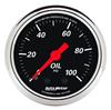 AutoMeter Gauge Oil Press 2-1/16in. 100PSI Mech Designer Black thumbnail 6