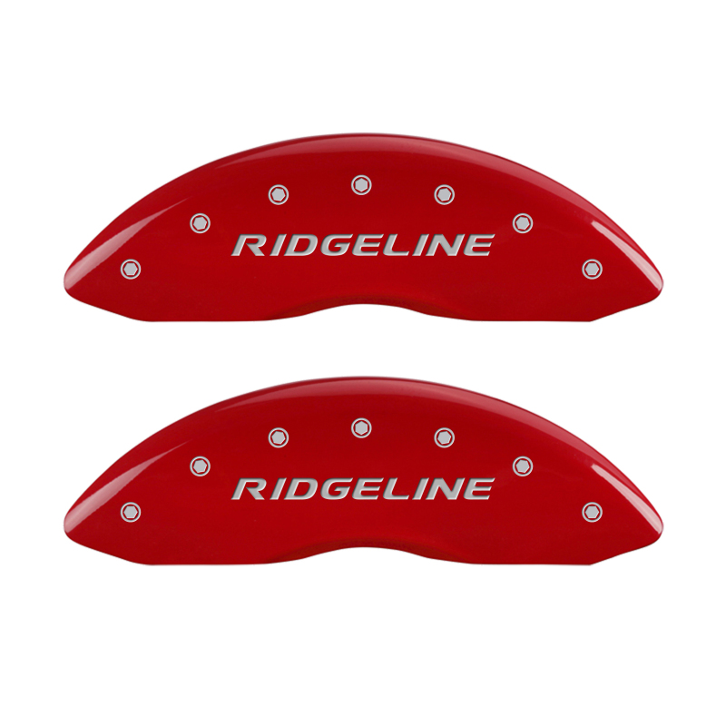 MGP 4 Caliper Covers Engraved Front & Rear Ridgeline Red Finish Silver Char 2017 Honda Ridgeline thumbnail 5