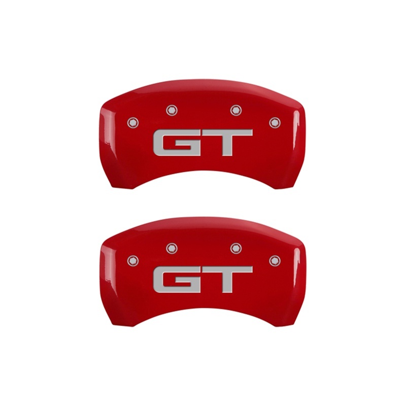 MGP Rear set 2 Caliper Covers Engraved Rear 2015/GT Red finish silver ch thumbnail 3